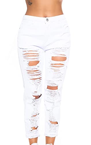 Extrem Destroyed Löcher Jeans im Mom Fit-Style 36 von Koucla