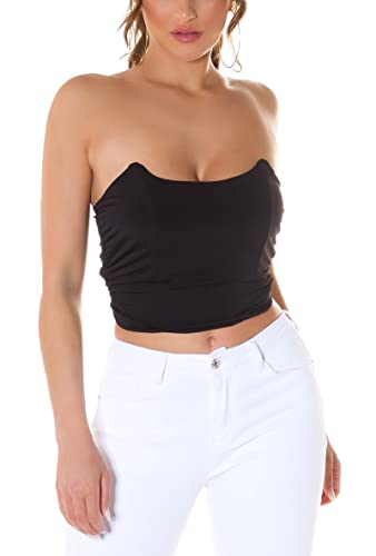 Koucla Hot Bandeau Crop Top mit Corsagen-Effekt One Size (Einheitsgröße) von Koucla