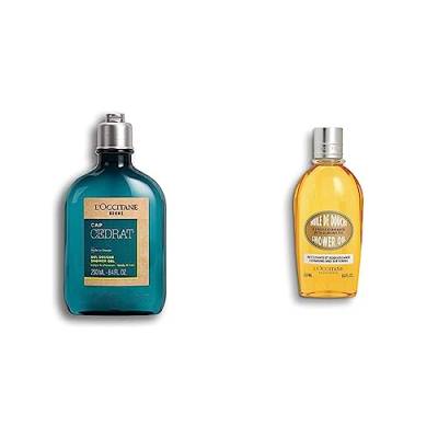 L'OCCITANE – Cap Cédrat Duschgel Für Männer – Körper & Haar - Zitroniger Und Aquatischer Duft – Vegan Formula -250 Ml & – Mandel Duschöl – Feuchtigkeitsspendende Dusche – Vegan - 250 Ml von L'OCCITANE