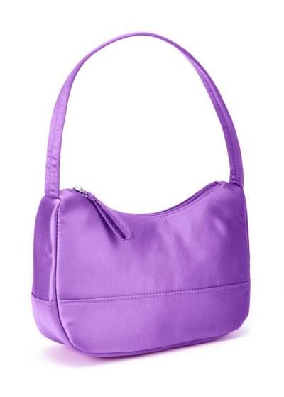 LASCANA Handtasche, aus Satin, Schultertasche, Henkeltasche, Mini Bag, Trend Farbe Lila von LASCANA
