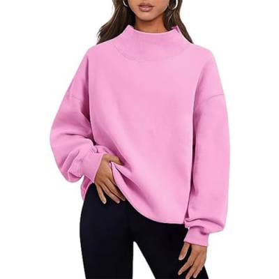 LJCM Damen-Fleece-Sweatshirt, Lässiges Damen-Sweatshirt mit Halbhohem Kragen für den Alltag für Frauen (XL) von LJCM