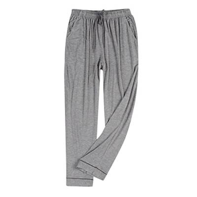 LOIJMK Lang Schlafhose MäNner Pyjamahose Herren Schwarz Baggy Gerade Hausanzug Weich Bequeme Atmungsaktiv Schlafanzughose Herbst Winter Hausanzug Lassige Mode Loungewear Freizeithose von LOIJMK