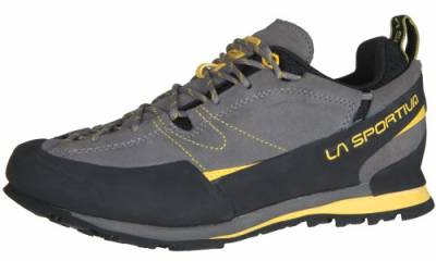 LA SPORTIVA M Boulder X Grau - Robuster Herren Approach-Schuh, Größe EU 43.5 - Farbe Grey - Yellow von LA SPORTIVA
