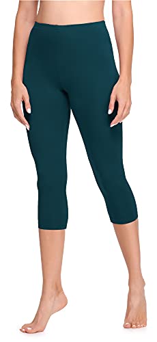 Ladeheid Damen Leggings 3/4 aus Viskose LA40-202(Smaragdgrün, 38) von Ladeheid