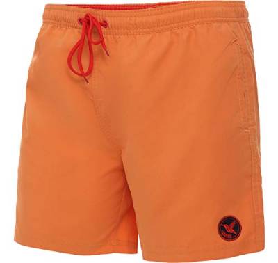 Ladeheid Badehose Herren Bequeme Badeshorts mit Seitentaschen und Schnürchen Badeshorts Herren mit Netzfütterung Perfekt für Sommer, Strand und Schwimmbad LA40-128 (Orange, Large) von Ladeheid