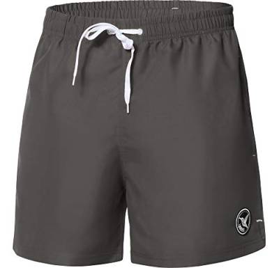 Ladeheid Herren Badehose Badeshorts Beachshorts Schwimmhose LA40-198 (Graphite, L) von Ladeheid