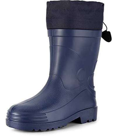 Ladeheid Herren federleichte EVA Thermo Gummistiefel gefüttert LA-893 (Navy, 47 EU) von Ladeheid