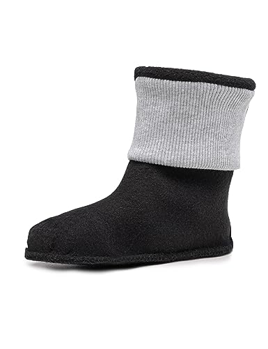 Ladeheid Kinder Gummistiefel Stiefelsocken Innenschuh Wärmende Socken für Regenstiefel LA-CA-10 LA-CA-11 (Grau, 30/31 EU) von Ladeheid