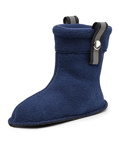 Ladeheid Kinder Gummistiefel Stiefelsocken mit Verschluss Wärmende Socken für Regenstiefel LA-CA-01 LA-CA-03 LA CA-04 (Marineblau, 22/23 EU) von Ladeheid