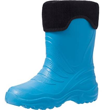 Ladeheid Kinder federleicht Eva Thermo Gummistiefel gefüttert LA-861, Blau-Celeste 306C/Schwarz, 28/29 EU von Ladeheid