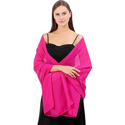 Ladiery Sheer Chiffon Tücher und Wraps für Abendkleider, Damen leichter weicher Schal für Hochzeit Braut Schultertuch von Ladiery