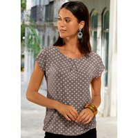 Witt Weiden Damen T-Shirt taupe, schwarz von Lascana