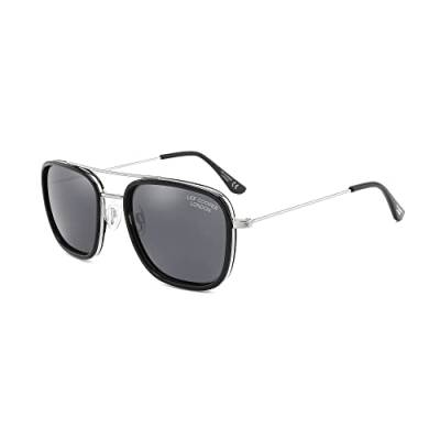 Lee Cooper Men Square Polarised Sunglasses Gray Lens (LC1022C01) von Lee Cooper