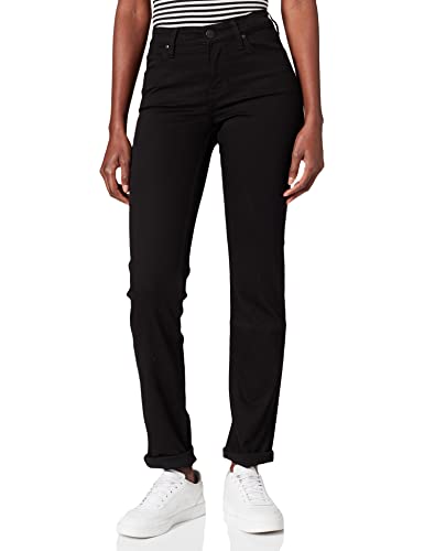 Lee Damen Marion Straight Jeans, Schwarz (Black Rinse 47), 28W / 31L von Lee