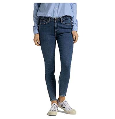 Lee Damen Scarlett HIGH Zip MID ELY Jeans, Blue, 29W / 29L von Lee