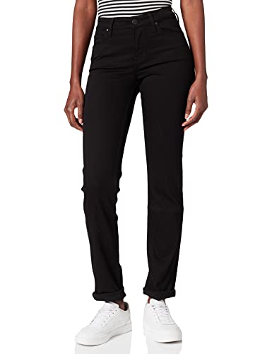 Lee Damen Marion Straight Jeans, Schwarz (Black Rinse 47), 30W / 31L von Lee