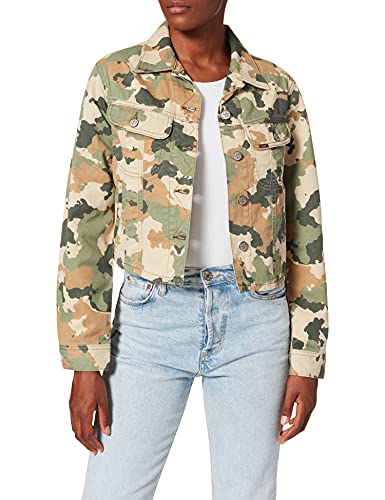 Lee Femme Cropped Rider Jacket Jeansjacke, Multicolore (Camouflage 03), Small von Lee