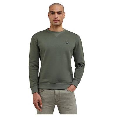 Lee Herren Plain Crew Sweatshirt, Grün, 3XL EU von Lee