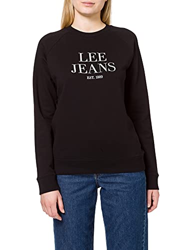 Lee Womens Crew Neck Sweatshirt, Black, S von Lee
