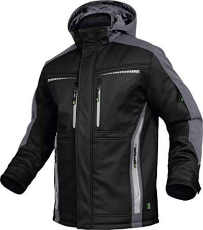 Leib Wächter Flex-Line Winter Softshelljacke (schwarz/grau, 2XL) von Leib Wächter