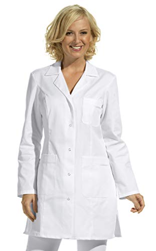 Damen Hosenkasack 1/1 Arm -weiß- mit 3 Taschen, waschbar bis 60°C (38) von Leiber