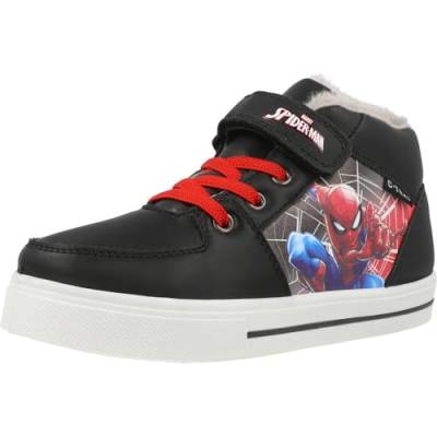 Marvel Spiderman Gefütterte Turnschuhe für Jungen von 2 bis 8 Jahre, Winterschuhe für Kinder mit Spider-Man Motiv 29 EU, Wasserfest und mit Klettverschluss, Ideal für Nasse oder Kalte Tage, Schwarz von Leomil