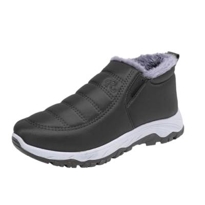 leryveo Stiefeletten,Wasserdichte rutschfeste Winterschuhe - Stiefeletten mit Fellfutter, modische Stiefeletten für Damen und Herren, Schlupfstiefel, drinnen und draußen von leryveo