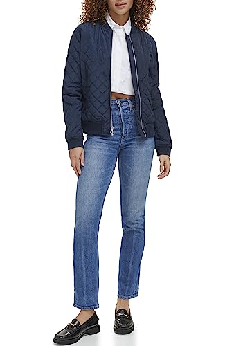 Levi's Damen Bomberjacke mit Rautenmuster Jacke, Marineblau, L von Levi's