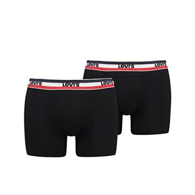 Levi's Herren Boxer Unterwäsche, Schwarz, S (2er Pack) von Levi's