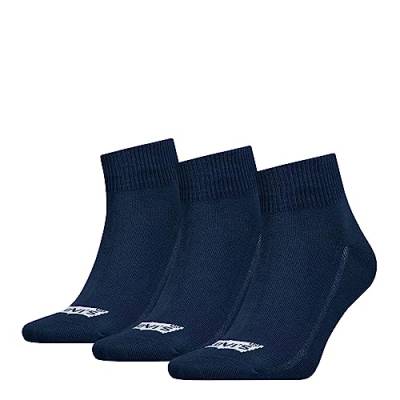 Levi's Unisex Quarter Socken, Marineblau, 43/46 (3er Pack) von Levi's