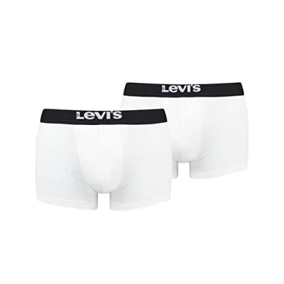 Levi's Herren Trunk Unterwäsche, Weiß/Schwarz, L (2er Pack) von Levi's