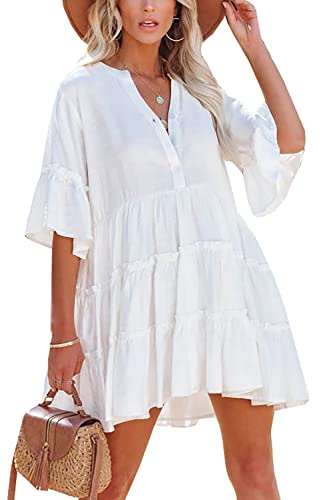 LikeJump Damen Bohemian Tunika Sommer Strandkleider Bikini Kleid Badeanzug Cover Ups von LikeJump