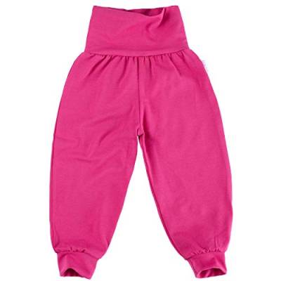 Lilakind“ Baby Kinder Mädchen Jungen Pumphose Hose Babyhose Jersey Uni einfarbig Basic blau grün grau rosa rot schwarz Gr. 50-140 - Made in Germany (122/128, Fuchsia) von Lilakind