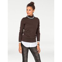 Witt Damen Rollkragenpullover, schokobraun von heine