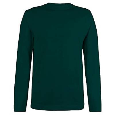 Logostar Basic Bigsize T-Shirt Langarm | Übergrösse Shirt 3XL - 15XL | Herren Langarm T Shirt in Übergröße aus Baumwolle mit Rundhals-Ausschnitt | Forest Green, 12XL von Logostar