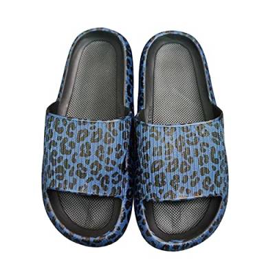 Badeschuhe Damen Cozislides Original Slippers Leopard Wolken Slipper Cloudyzz Schlappen Super Weiche Airfloppy Hausschuhe rutschfeste Pantoletten Badelatschen Offener Zehentranner Sommer Flip Flops von Longra