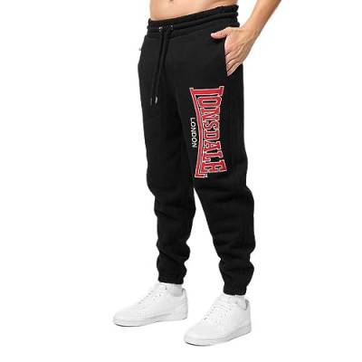 Lonsdale Herren Jogginghose Normale Passform COIREE Black/Red/White 3XL, 117483 von Lonsdale