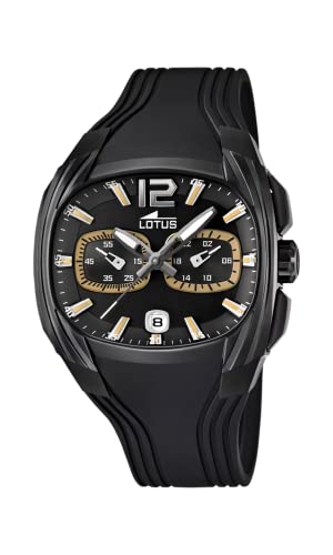 Lotus Uhr Für Herren 15757/2 Outlet Schwarz Edelstahl Case SchwarzSilikon Band von LOTUS