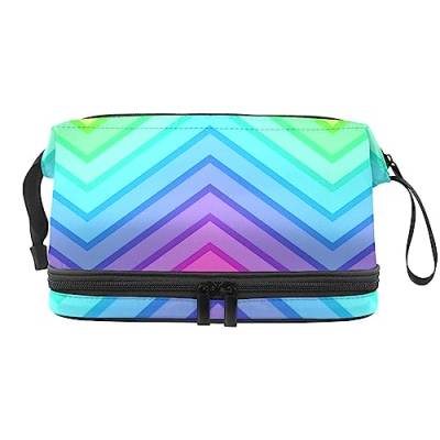 Kosmetiktasche Mit Reißverschluss Regenbogen Und Streifen Kosmetiktasche Tragbare Kosmetiktasche Reisekosmetik-Organizer Für Frauen von Lurnise