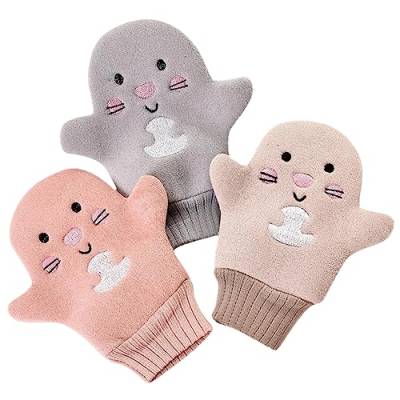 Lurrose Peeling-Tuch 3 Stück Kinder-Waschlappen Für Das Bad Handschuhe Für Kinder Down The Mud Kinder-Badetücher Bezaubernde Badehandschuhe Handschuhe Unisex-Waschlappen Für Das Bad von Lurrose