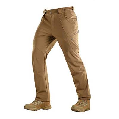 M-Tac Winter Tactical Pants Soft Shell Insulated Fleece gefüttert Cargo - braun - Mittel von M-Tac