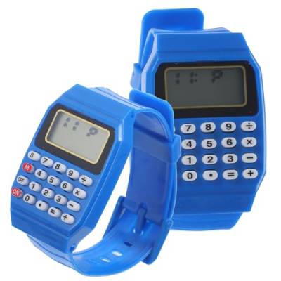 MAGICLULU 2St Kinder Taschenrechner Armbanduhr Berechnung Uhr multifunktionale Kinderuhr Watches for Men Kinderuhren Armbanduhr Kinder Herrenuhren Mode Anschauen LCD Bildschirm Kleinkind von MAGICLULU