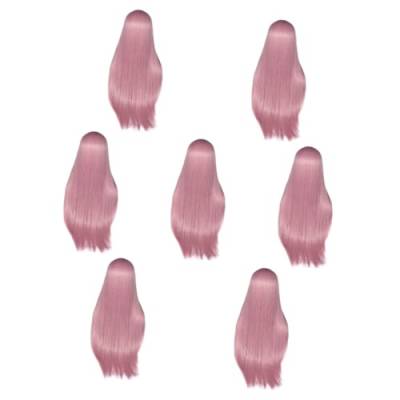 MAGICLULU 7 Stk Perücke perrücke toupet Mädchen Haarteil natürliches rosa glattes haar Elegante Blusen für Damen Kleider Cosplay-Haarteil dekoratives Haarteil Jahrgang schmücken Lieferungen von MAGICLULU