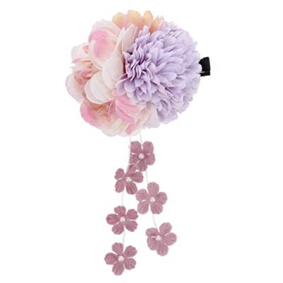 MAGICLULU Kopfschmuck aus künstlichen Blumen Hochzeitskopfschmuck Retro-Haarnadel stutzenhalter kapuzenpullover Haarspangen Haarklammer frauen kopfschmuck Blumen Haarnadeln Quaste Kimono von MAGICLULU