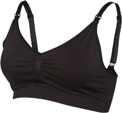 MAMA.LICIOUS Damen MLILJA Feed ME Bra 2F 2PACK A. Stillbh, Black/Pack:Begonia PINK, L/XL von MAMA.LICIOUS