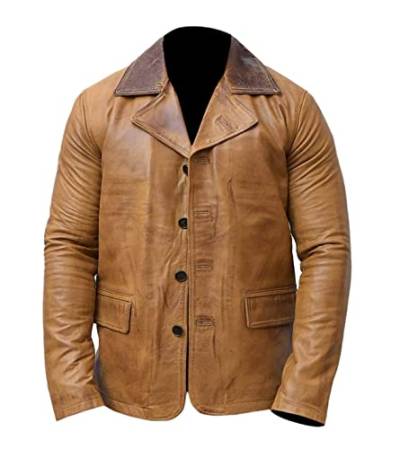 Herren Red II Dead Arthur Tan Brown Ledermantel Jacke Gaming Kostüm, Braun – Kunstleder, XS von MAXDUD