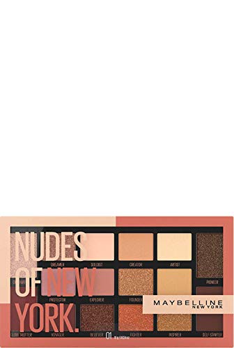 Maybelline New York Lidschatten Palette, The Nudes Palette, 16 Farben, Nudes of New York von MAYBELLINE