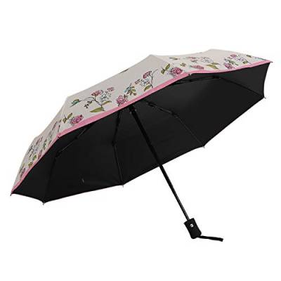 MIEDEON Faltbare Sonnenschirm Regenschirm Praktisch Sonnenschirm UV Schutz Umbrella Geeignet für Sonnige und Regnerische Tage (Rosa,21.6In) von MIEDEON