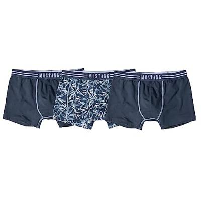 Mustang Herren Boxershorts Retropants 3er-Pack, Größe:M, Farbe:Navy Bambus von Mustang