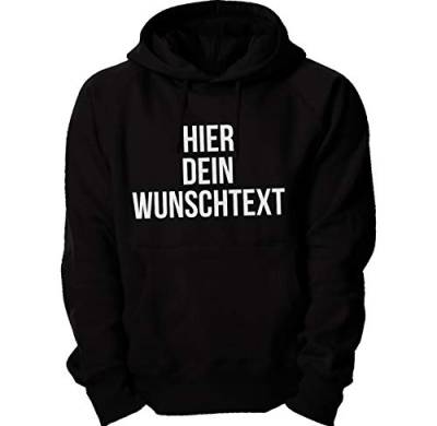 Ma2ca Kapuzenpullover mit Wunschtext/Selber gestalten mit dem Amazon T-Shirt Designer/Hoodie Druck/Shirt Designer Kapuzenpullover Hoodie-Black-m von Ma2ca